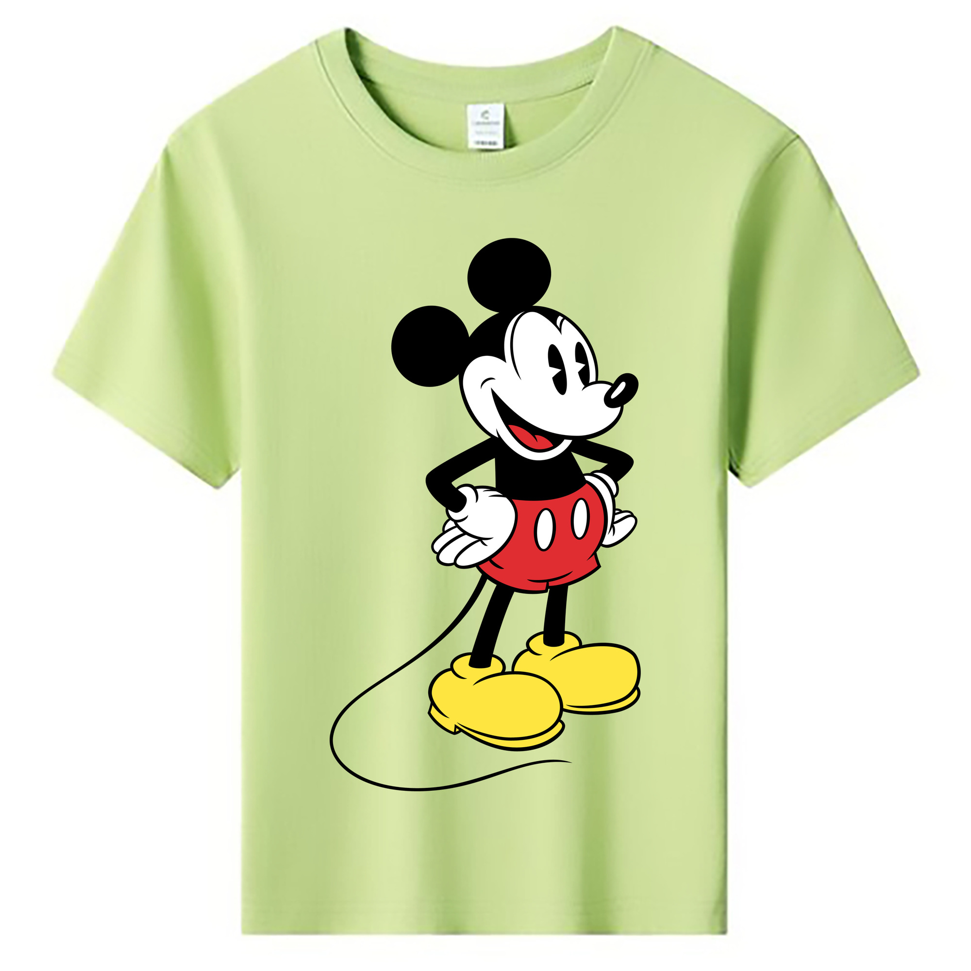 ミッキーマウス Mickey Mouse 綿100％キッズTシャツ（フロントプリント）